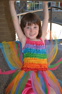 Our Gorgeous Little Rainbow Fairy Almost Aged 5 and About to Start School.