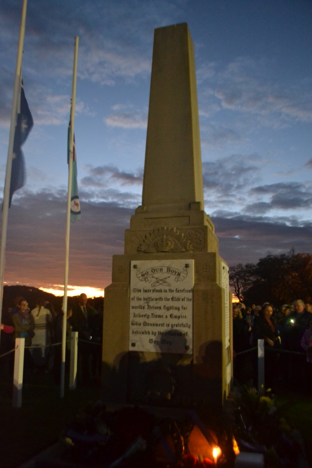 Dawn breaking after the commemorative service.