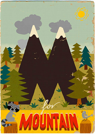 M is for mountain From Alphabet by Paul Thurlby Published by Templar Publishing